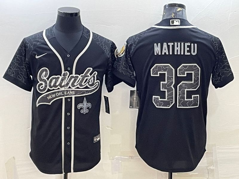 Men New Orleans Saints #32 Mathieu Black Reflector 2022 Nike Co branded NFL Jerseys->baltimore ravens->NFL Jersey